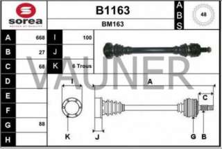 Recambio de transmision trasera derecha para bmw serie 3 berlina (e90) 2004-2012 318d referencia OEM IAM 33217547076  