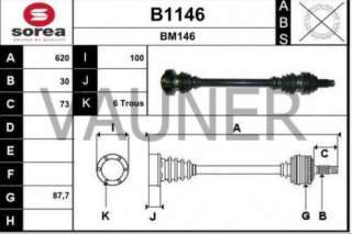 Recambio de transmision trasera izquierda para bmw serie 3 berlina (e90) 2004-2012 318d referencia OEM IAM 33217547075  