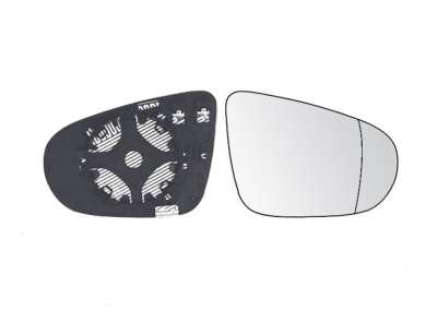 Recambio de cristal retrovisor derecho para volkswagen golf vi (5k1) 2008-2012 referencia OEM IAM 5K0857522 1052346019 VG0387503