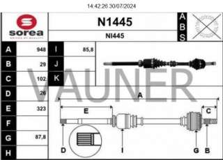 Recambio de transmision delantera derecha para nissan qashqai (j11) 2013- tekna referencia OEM IAM 391004ED0C N1445 