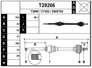 Recambio de transmision delantera derecha para peugeot 3008 2016- allure referencia OEM IAM 9811176780 C1721 