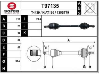 Recambio de transmision delantera izquierda para kia stonic (ybcuv) 2017- concept referencia OEM IAM 49500H8150 K1188 T97135