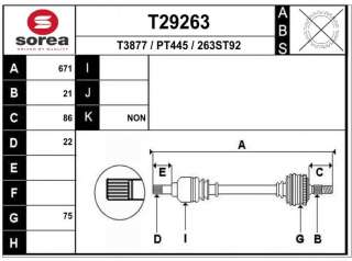 Recambio de transmision delantera izquierda para peugeot 208 (p2) 2019- active referencia OEM IAM 9836034380 P1584 T29263