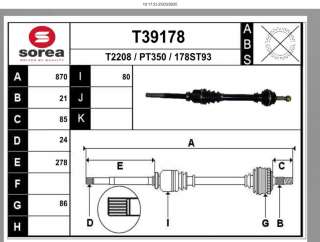 Recambio de transmision delantera derecha para citroën c3 2016- shine referencia OEM IAM 9801048680 P1515 T39178