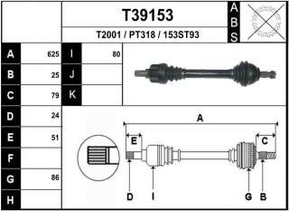 Recambio de transmision delantera izquierda para citroën c4 cactus 2014- shine referencia OEM IAM 9809258480  213P1508 / T39153
