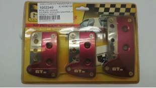 PEDAL ACELERADOR ACCESORIO UNIVERSAL - 1052249 / 8016038273264 - JUEGO DE 3 CUBREPEDALES METALICO ROJO SPORT. NUEVO. PEDALSET RE