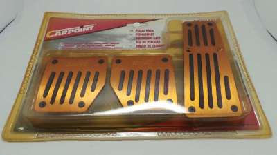 PEDAL ACELERADOR ACCESORIO UNIVERSAL - 1111755 / 8711293043484 - JUEGO DE 3 CUBREPEDALES METALICO AMARILLO . NUEVO. PEDALSET YEL