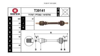 TRANSMISION DELANTERA IZQUIERDA PEUGEOT 208  - M.1116189 / 9656135280