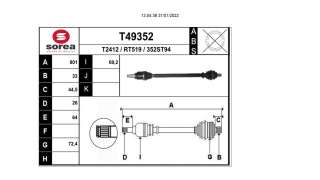 TRANSMISION TRASERA DERECHA RENAULT TWINGO III  - M.1040875 / 396008196R