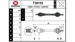 TRANSMISION DELANTERA IZQUIERDA CITROEN DS4  - M.1137994 / 9684135380