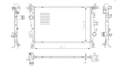 RADIADOR AGUA FIAT 500 X  - M.1017978 / 52009105