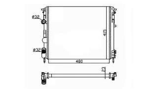 RADIADOR AGUA RENAULT CLIO II FASE II  - M.479421 / 8200156548