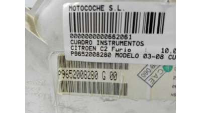 CUADRO INSTRUMENTOS CITROEN C2  - M.662061 / P9652008280