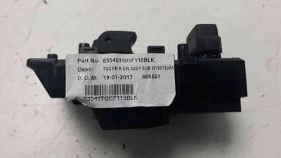 MANDO ELEVALUNAS DELANTERO DERECHO HONDA CIVIC LIM.4  - M.876926 / 83545TGGF110BLK