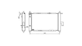 RADIADOR AGUA DAEWOO MATIZ  - M.431298 / 96322941