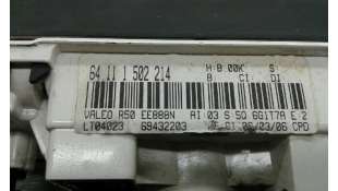 MANDO CALEFACCION / AIRE ACONDICIONADO MINI MINI 1.4 16V Turbodiesel (75 CV) DE 2001 - D.1189680 / 64111502214 2