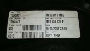 ELEVALUNAS TRASERO IZQUIERDO SEAT TOLEDO 1.9 TDI (150 CV) DE 1999 - D.2393864 / 1M0839729F 2