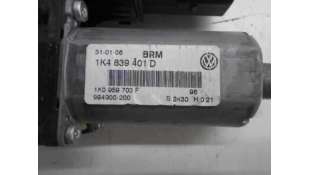 MOTOR ELEVALUNAS TRASERO IZQUIERDO VOLKSWAGEN GOLF V BERLINA 1.9 TDI (105 CV) DE 2006 - D.3268089 / 1K4839401D 2