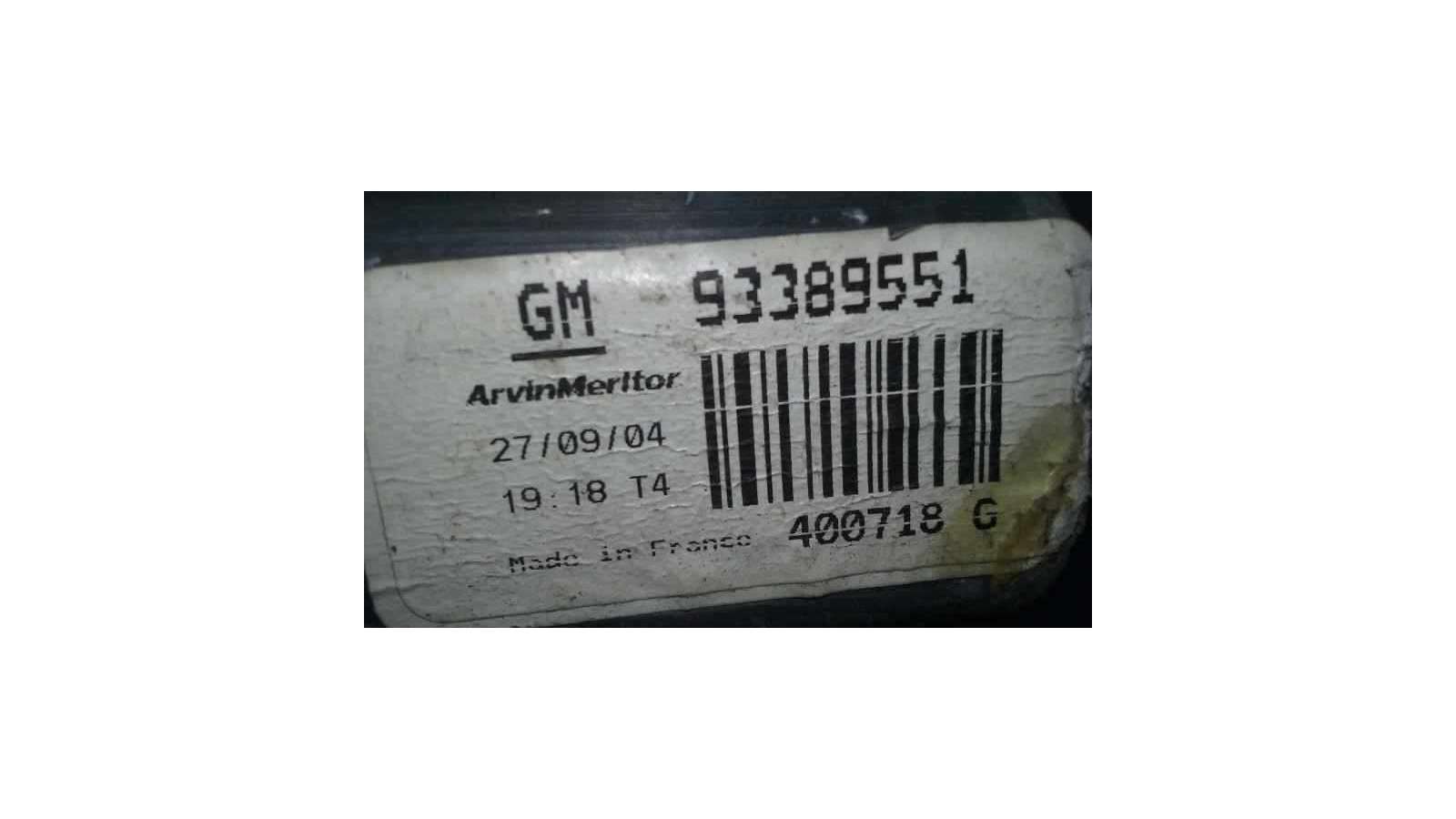 ELEVALUNAS DELANTERO IZQUIERDO OPEL MERIVA 1.7 16V CDTI (101 CV) DE 2005 - D.3451069 ELEVALUNAS DELANTERO IZQUIERDO OPEL MERIVA 1.7 16V CDTI (101 CV) DE 2005 - D.3451069