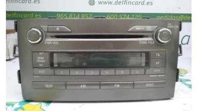 SISTEMA AUDIO / RADIO CD TOYOTA AURIS 1.4 16V (97 CV) DE 2007 - D.3459356 / 861201A230