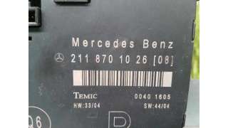 CENTRALITA CIERRE MERCEDES CLASE E  BERLINA 3.5 V6 (272 CV) DE 2005 - D.3721863 / 2118701026