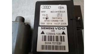 MOTOR ELEVALUNAS TRASERO DERECHO AUDI A4 BERLINA 3.0 V6 24V TDI (204 CV) DE 2005 - D.3800131 / 8E0959802A