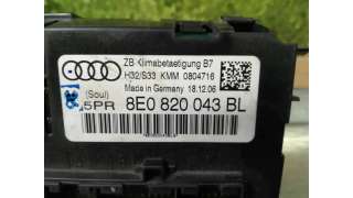 MANDO CLIMATIZADOR AUDI A4 BERLINA 2.0 TDI (140 CV) DE 2007 - D.3853643 / 8E0820043BL