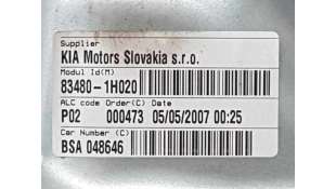 ELEVALUNAS TRASERO DERECHO KIA CEED 1.6 CRDi (116 CV) DE 2008 - D.4015980 / 834801H020 2