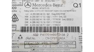 SISTEMA NAVEGACION GPS MERCEDES CLASE C  LIM. 2.1 CDI (170 CV) DE 2018 - D.4220381 / A2059004433