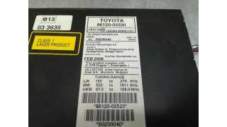 SISTEMA AUDIO / RADIO CD TOYOTA AURIS 2.0 D-4D (126 CV) DE 2008 - D.4234224 / 8612002520