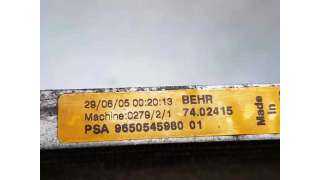 CONDENSADOR / RADIADOR AIRE ACONDICIONADO CITROEN C4 BERLINA 1.6 16V (109 CV) DE 2005 - D.4263568 / 9650545980