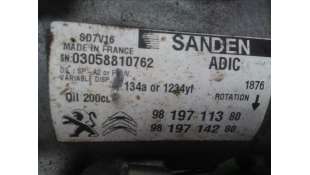 COMPRESOR AIRE ACONDICIONADO PEUGEOT BOXER CAMIÓN 2.0 Blue-HDI FAP (131 CV) DE 2018 - D.4303832 / 9819711380 2