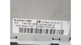 SISTEMA AUDIO / RADIO CD VOLKSWAGEN GOLF VI 1.6 TDI DPF (105 CV) DE 2009 - D.4344884 / 1K0035186AA