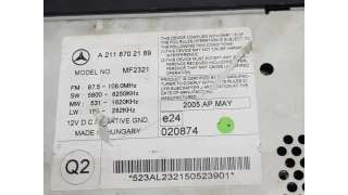 SISTEMA AUDIO / RADIO CD MERCEDES CLASE E  BERLINA 1.8 (163 CV) DE 2005 - D.4401833 / A2118702189