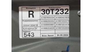 ELEVALUNAS DELANTERO DERECHO MERCEDES CLASE A 1.7 (116 CV) DE 2005 - D.4414514 / A1697201479