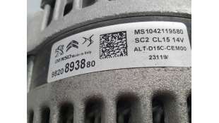 ALTERNADOR CITROEN C3 1.5 Blue-HDI FAP (102 CV) DE 2020 - D.4417284 / 9820893880 2