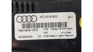 PANTALLA MULTIFUNCION AUDI A6 BERLINA 2.0 16V TFSI (170 CV) DE 2006 - D.4436140 / 4F0919603