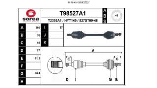 TRANSMISION DELANTERA IZQUIERDA HYUNDAI IX35  - M.1186371 / 495002Y110